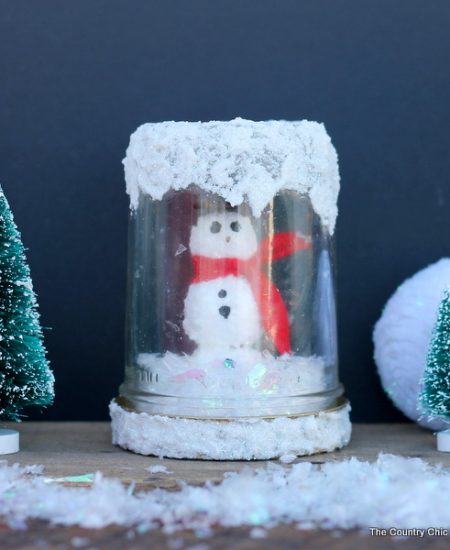 Make this fun snow globe for your home this winter! Including instructions on how to make the mini snowman inside!