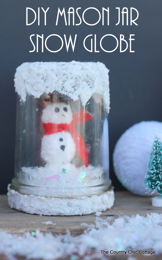 Make this fun snow globe for your home this winter! Including instructions on how to make the mini snowman inside!