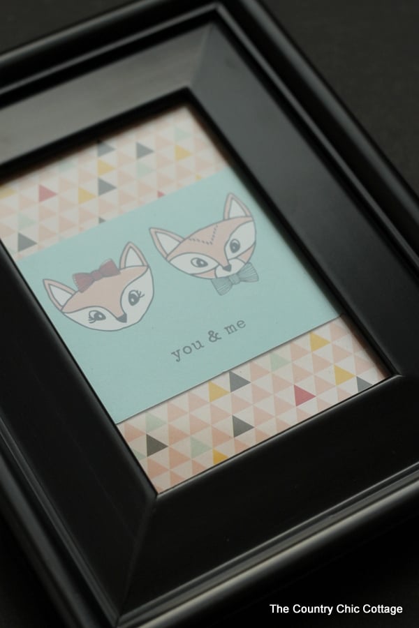 Make this home decor gift even more special by adding cute scrapbooking papers to the picture frame