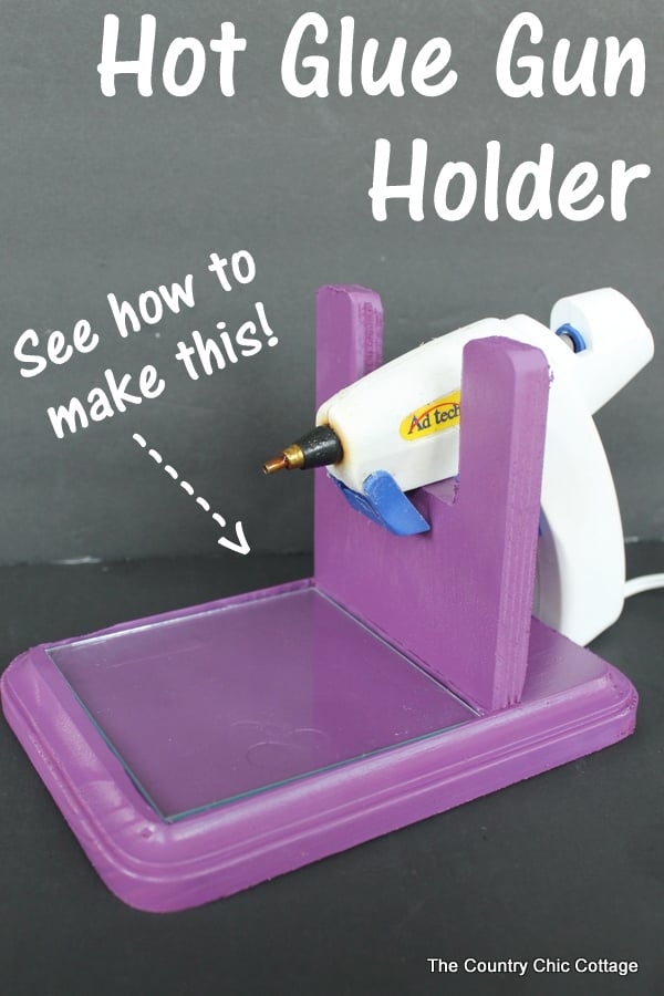 How to make a hot glue gun holder -- make this for your home or craft room!