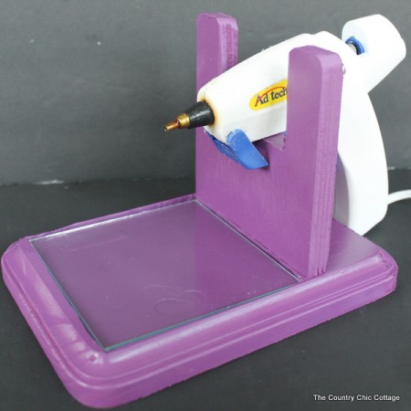 How to make a hot glue gun holder -- make this for your home or craft room!