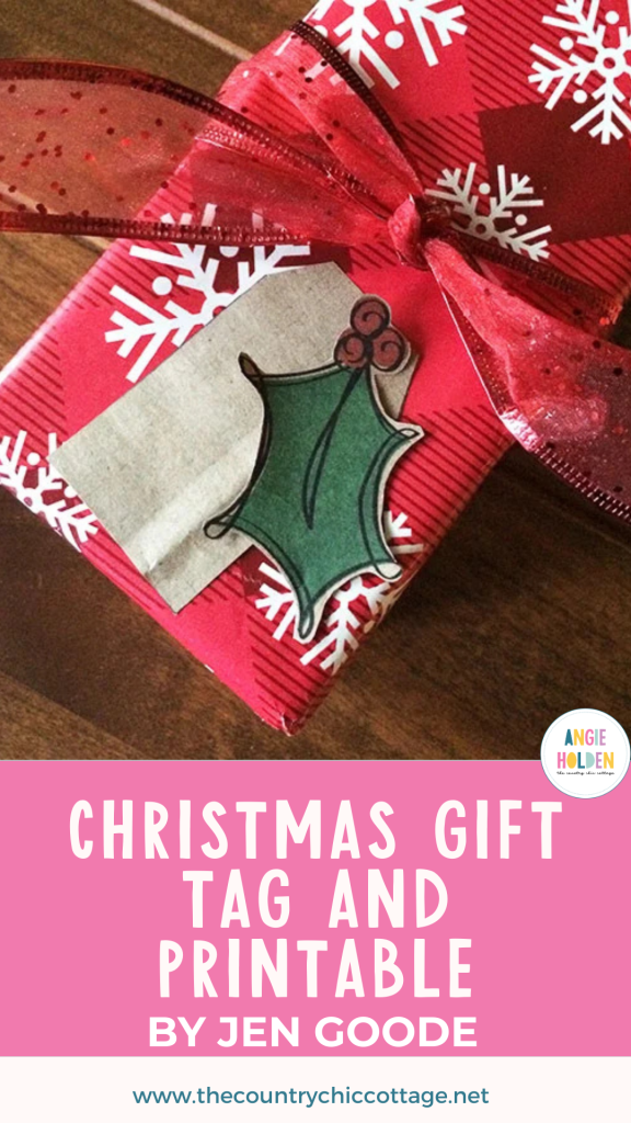 Jen Goode Christmas gift tag and printable