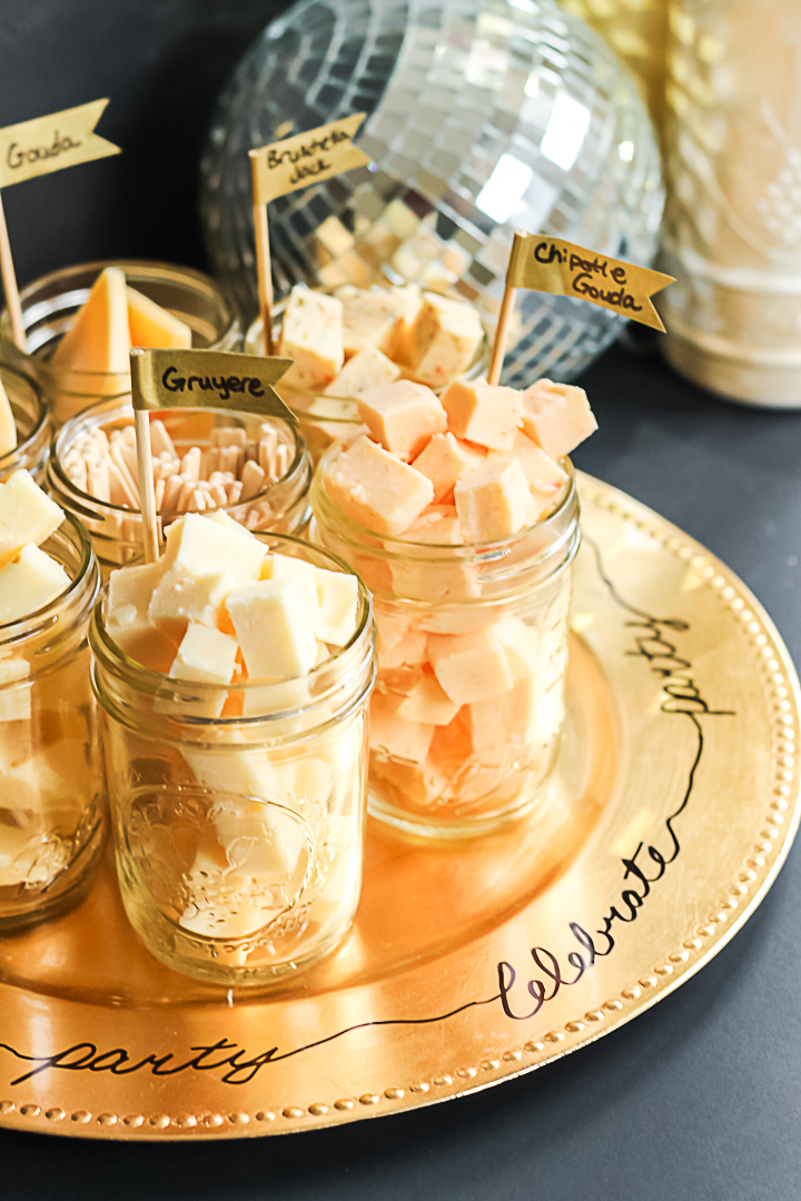 mason jar cheese tasting tray