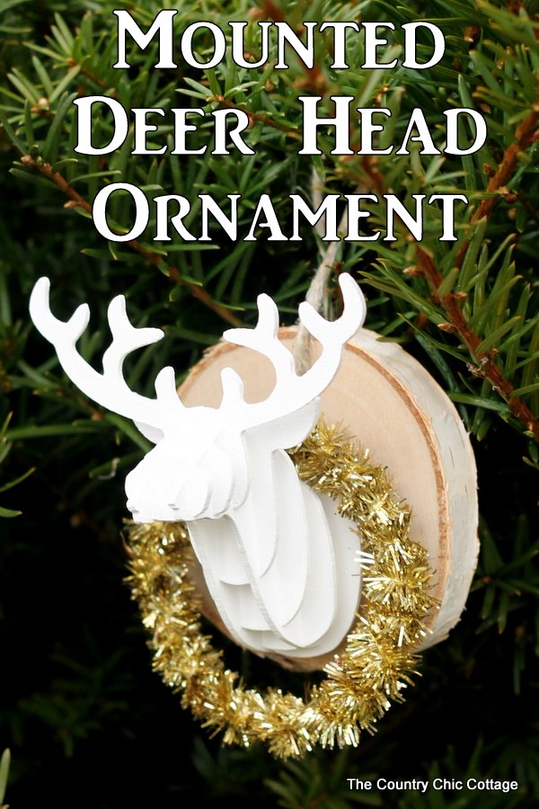 Make your own mounted deer head ornament with supplies from Michaels! A fun project that would look great on your tree!