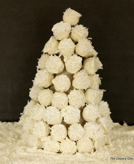 Twinkie Cake Pop Tree -- turn Twinkies into no bake cake pops with just 3 ingredients then put them on a tree for a festive holiday edible centerpiece!