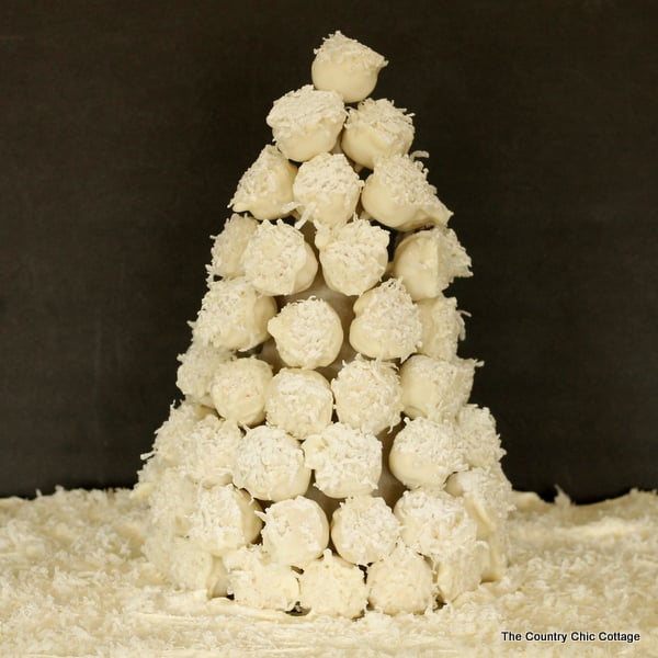 em forma de Árvore de exibição de cake pops