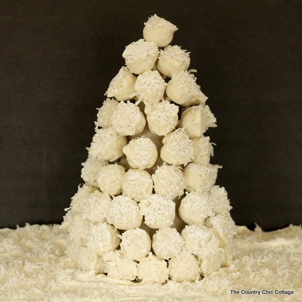 Visualizzazione a forma di albero di cake pops