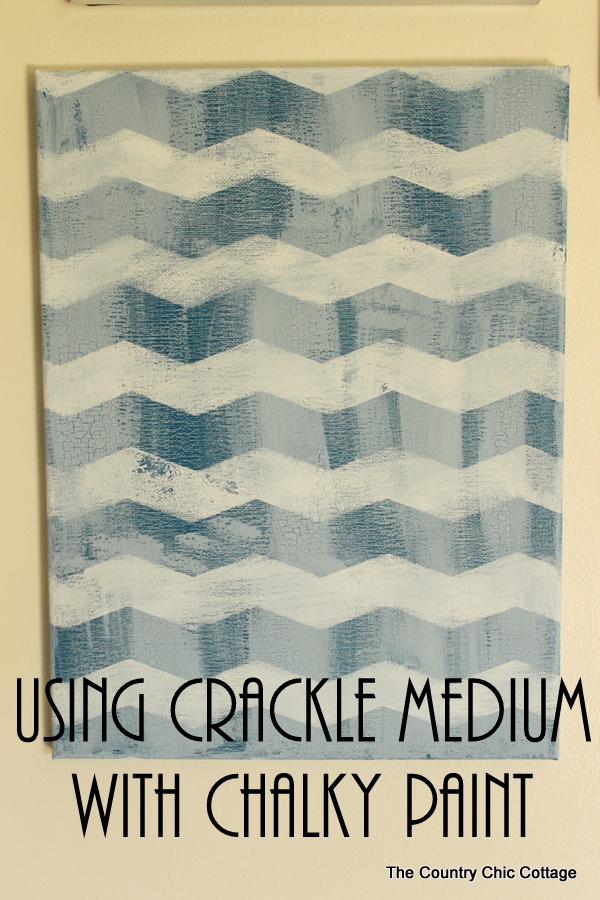 DIY sign using crackle medium with chalky finish paint