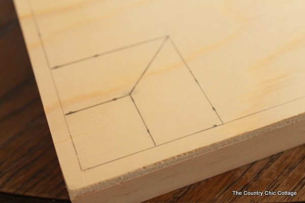 Creating a quilted pattern on a wood square