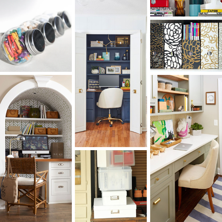 Home Office Organizing Ideas - The Country Chic Cottage - Square