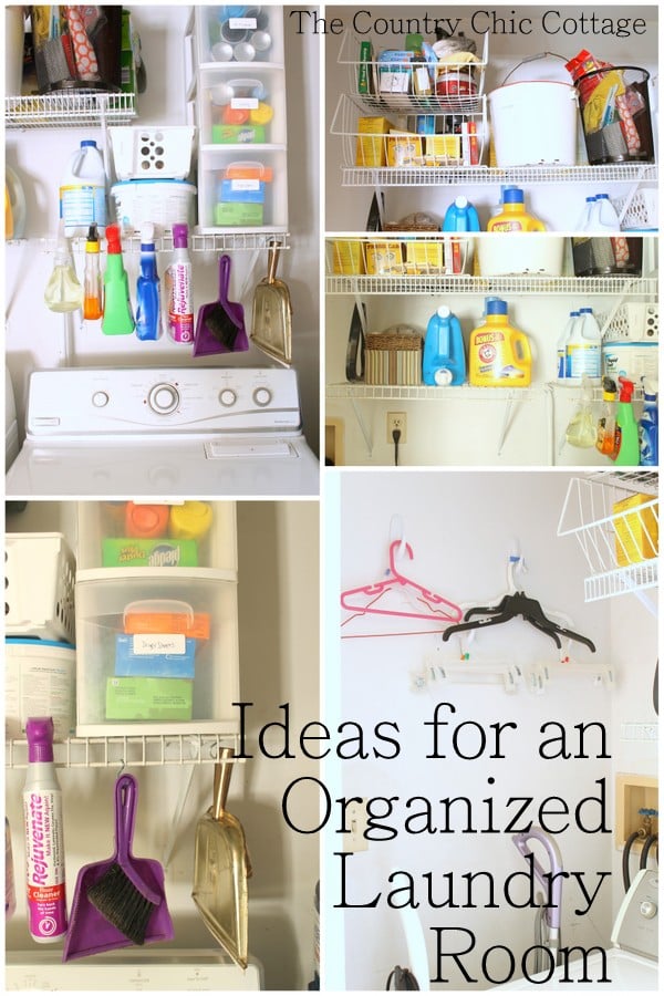 Ideas for an Organized Laundry Room -- get tips and tricks for organizing!