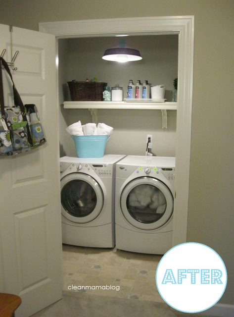 Tons of ideas and inspiration here for an organized laundry room!