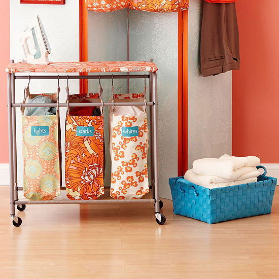 Tons of ideas and inspiration here for an organized laundry room!