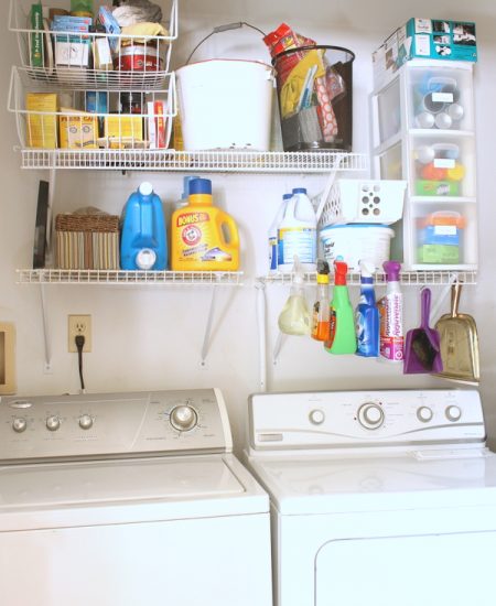 Ideas for an Organized Laundry Room -- get tips and tricks for organizing!