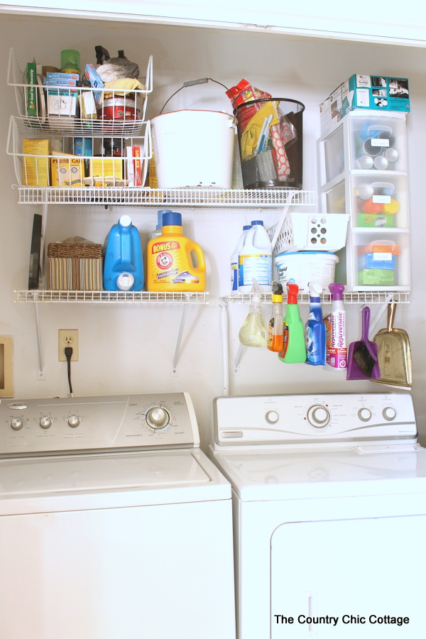 Ideas for an Organized Laundry Room -- get tips and tricks for organizing!