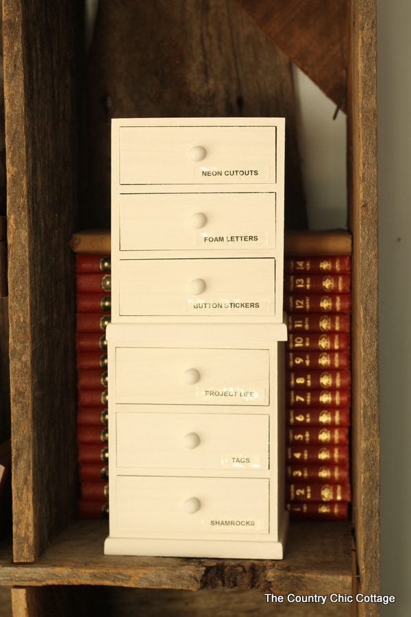 small wooden drawers stacked