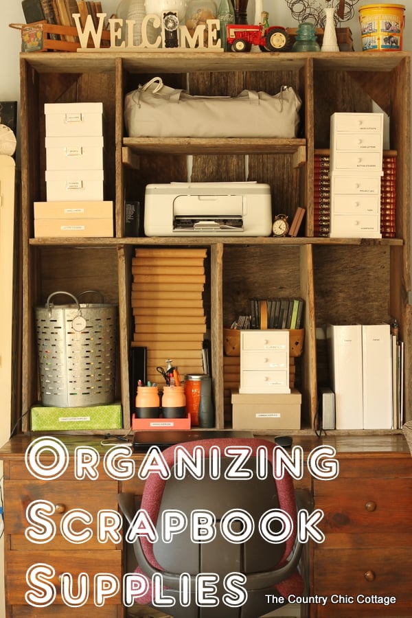 Organizing Scrapbook Supplies - Angie Holden The Country Chic Cottage