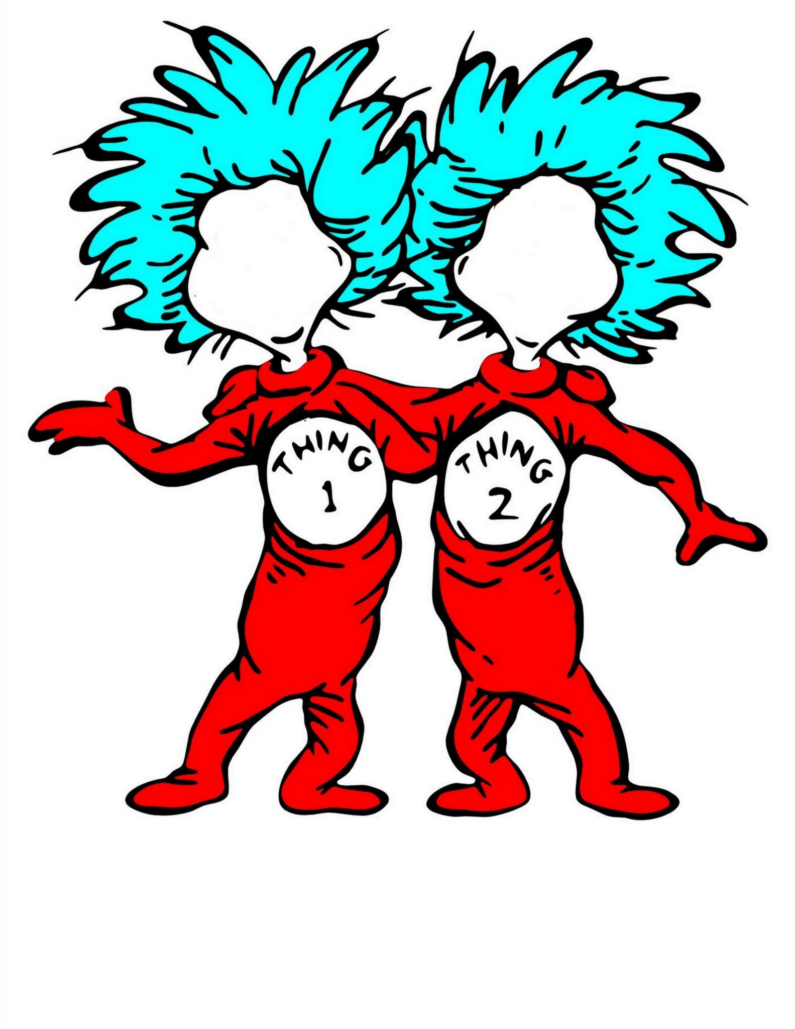 Thing 1 And Thing 2 Printable Templates