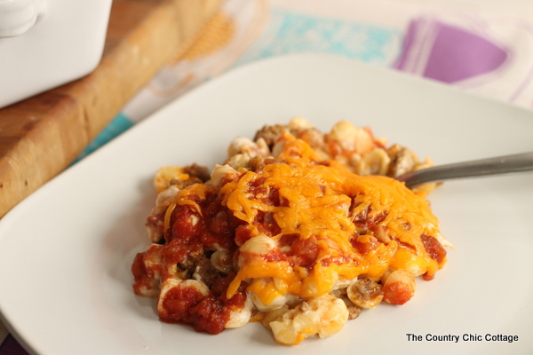 Taco Macaroni Bake -- add a few simple ingredients to boxed macaroni and cheese for a delightful quick meal in 30 minutes or less!