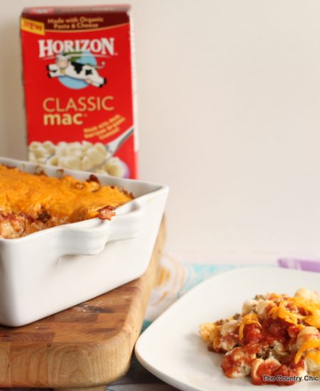 Taco Macaroni Bake -- add a few simple ingredients to boxed macaroni and cheese for a delightful quick meal in 30 minutes or less!