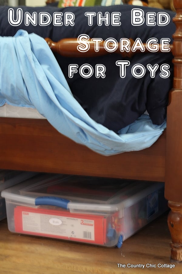 Great ideas for under the bed storage for toys!