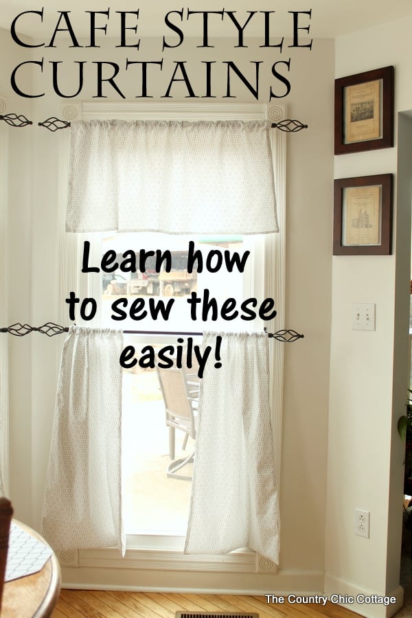 How To Sew Café Style Curtains Angie Holden The Country Chic Cottage