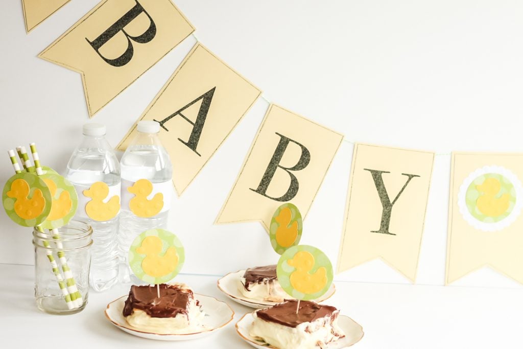 cricut baby shower ideas