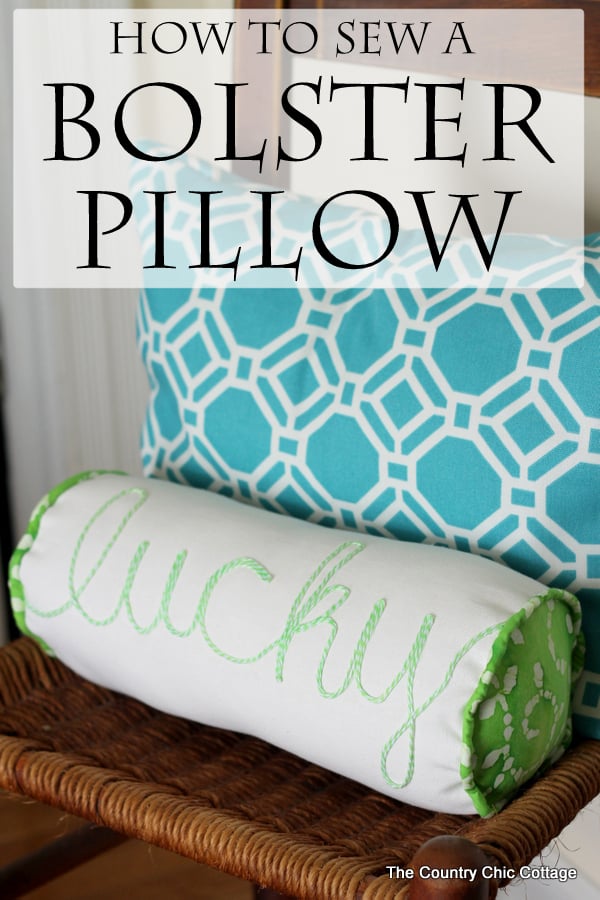 How to sew a bolster pillow 
