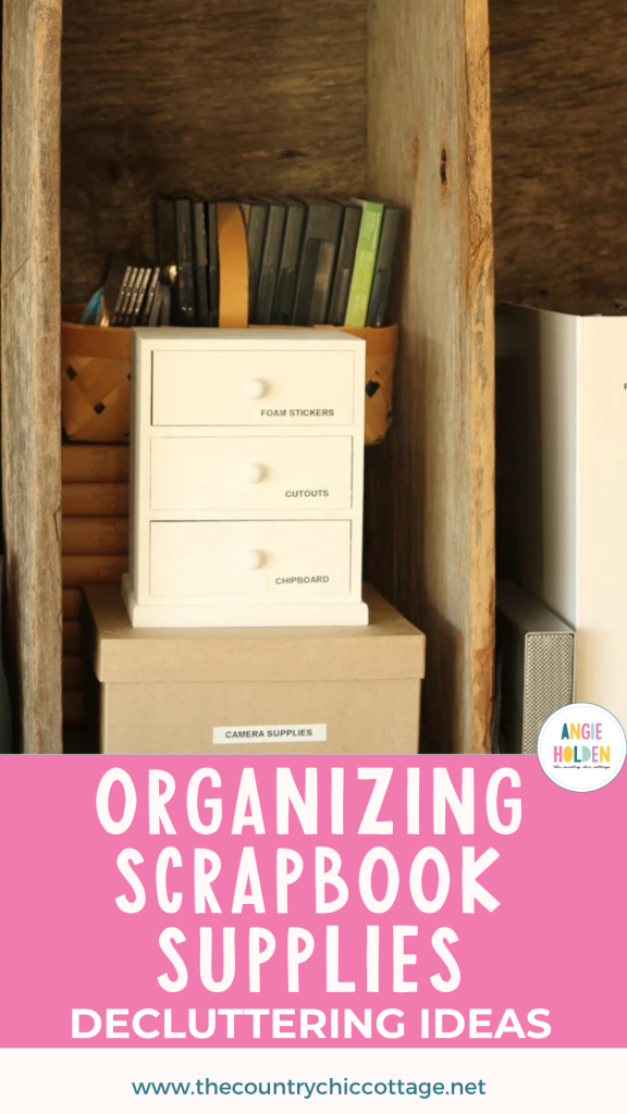 organizing scrapbook supplies