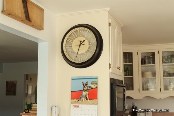 large analog wall clock hanging on the wall