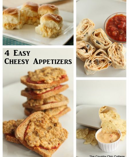 4 Easy Cheesy Appetizers -- recipes for these four great appetizers using cheese all in one place!