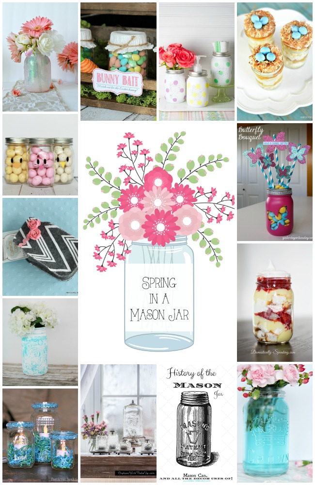 Get ton of ideas for spring mason jar crafts!