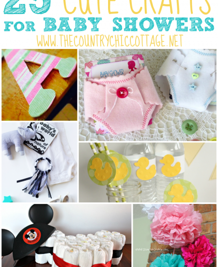 Great baby shower ideas here! Make these baby shower crafts for your event!