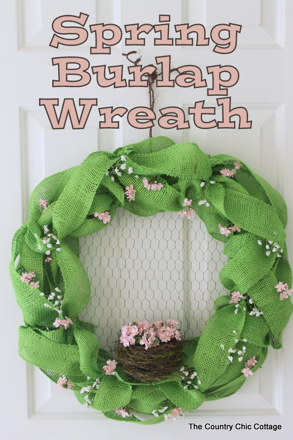 Spring Burlap Wreath