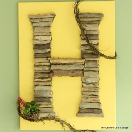 Monogram wall art made from drift wood -- will make a gorgeous addition to any home!