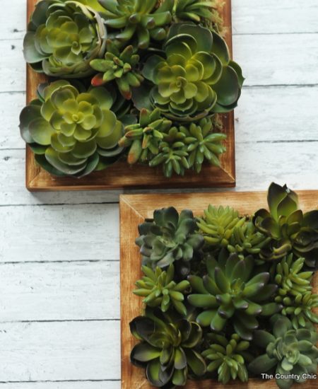 A fun faux succulent wall hanging that you can make in 10 minutes or less! Get the full instructions with a video!