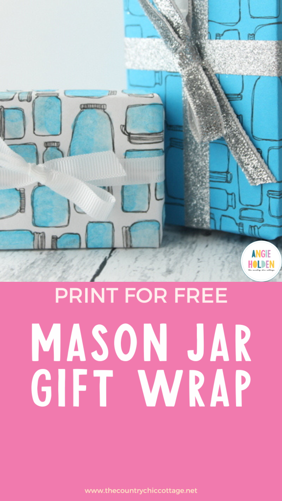 mason jar gift wrap - free printable