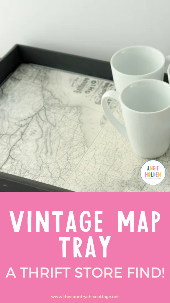 vintage map tray