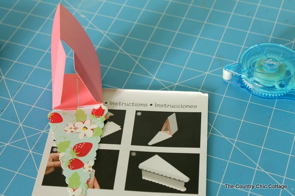 Cake slice teacher gift -- make this paper cake slice and fill with the teacher gift of your choice!