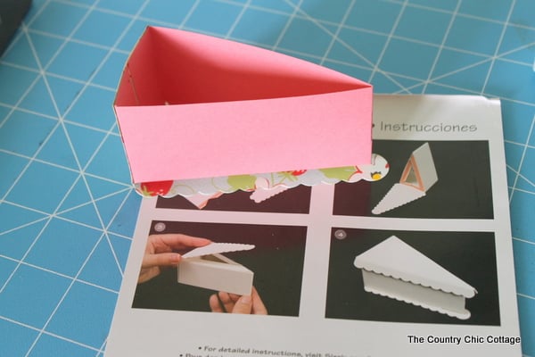 Cake slice teacher gift -- make this paper cake slice and fill with the teacher gift of your choice!