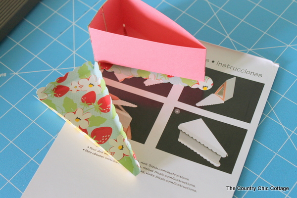 Cake slice teacher gift -- make this paper cake slice and fill with the teacher gift of your choice!