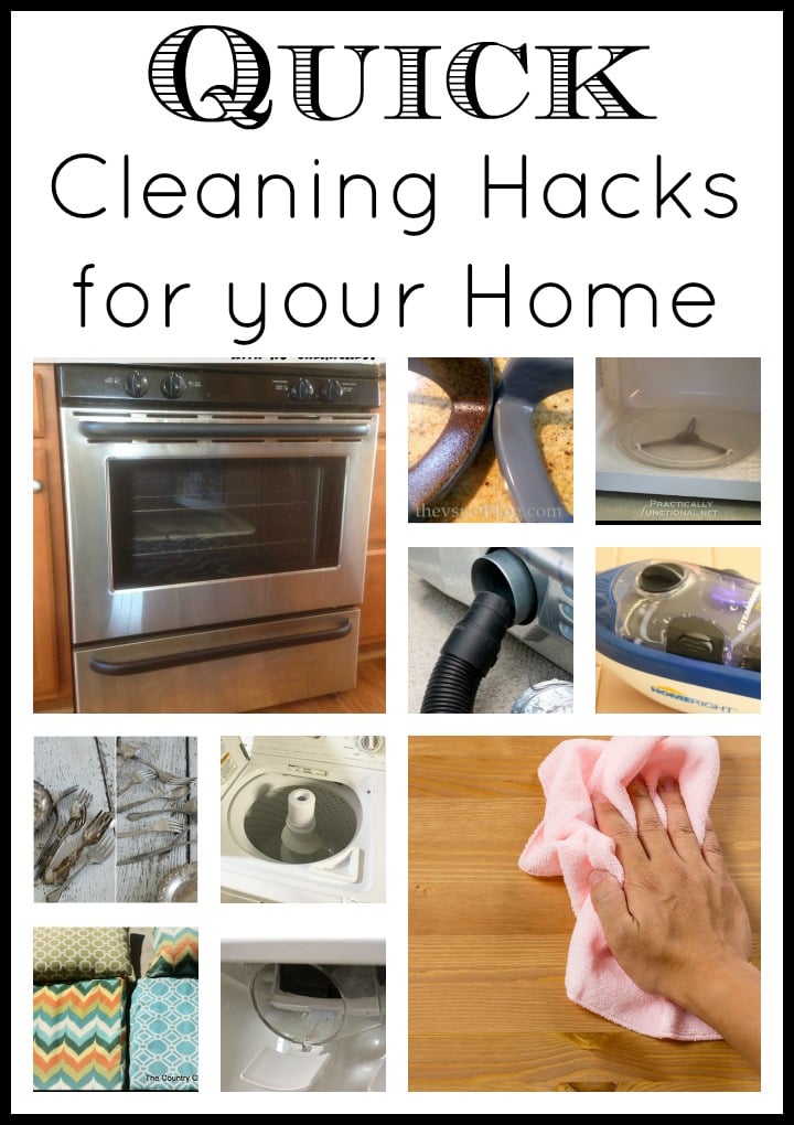 quick cleaning hacks for your home -- great ideas to make your cleaning quick and easy!