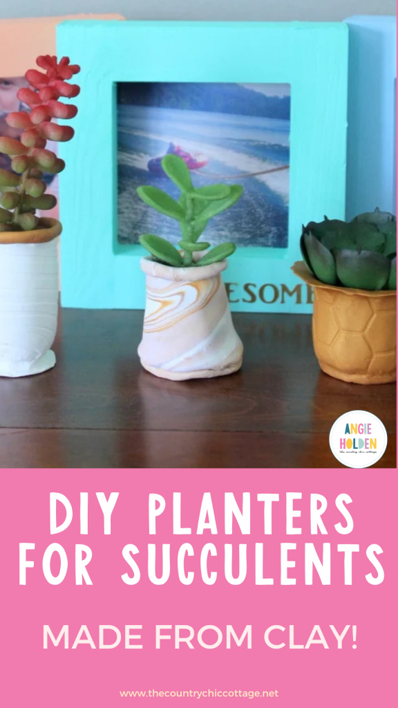 DIY planters for succulents made from clay
