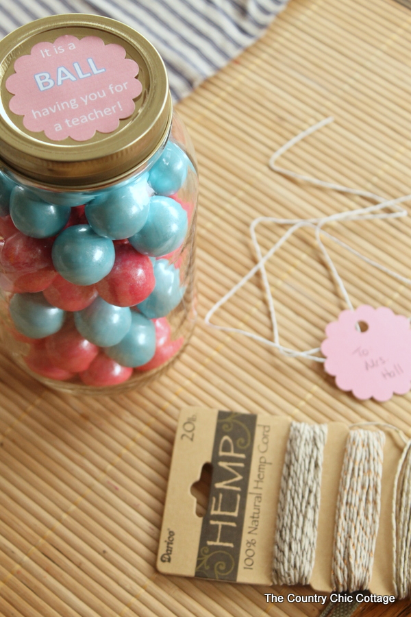 jar filled with gumballs