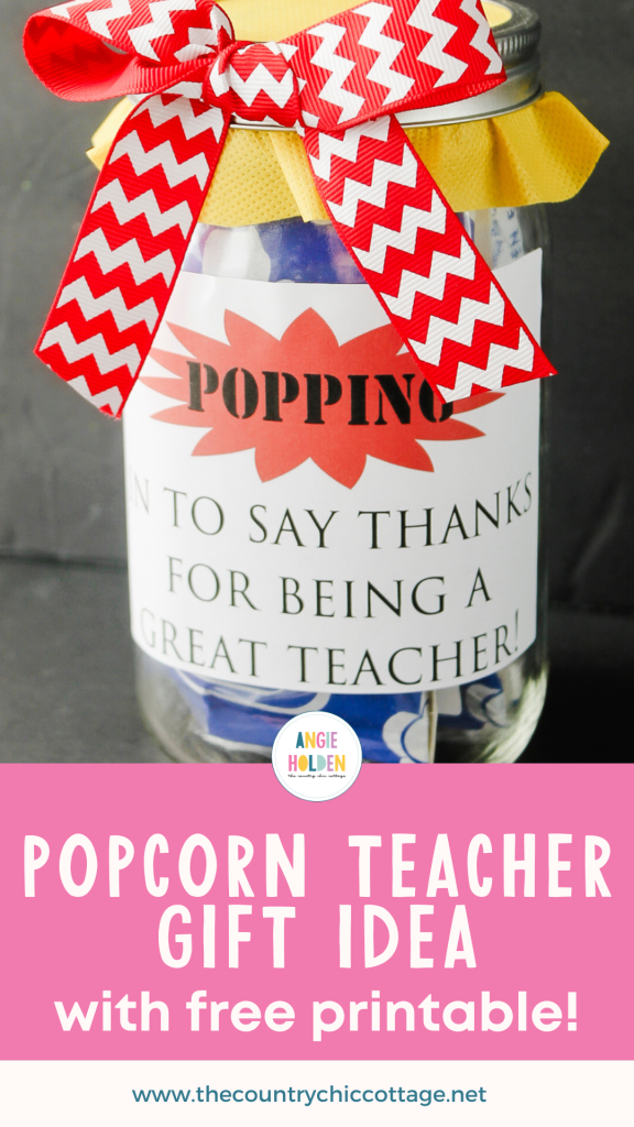 popcorn mason jar teacher gift idea