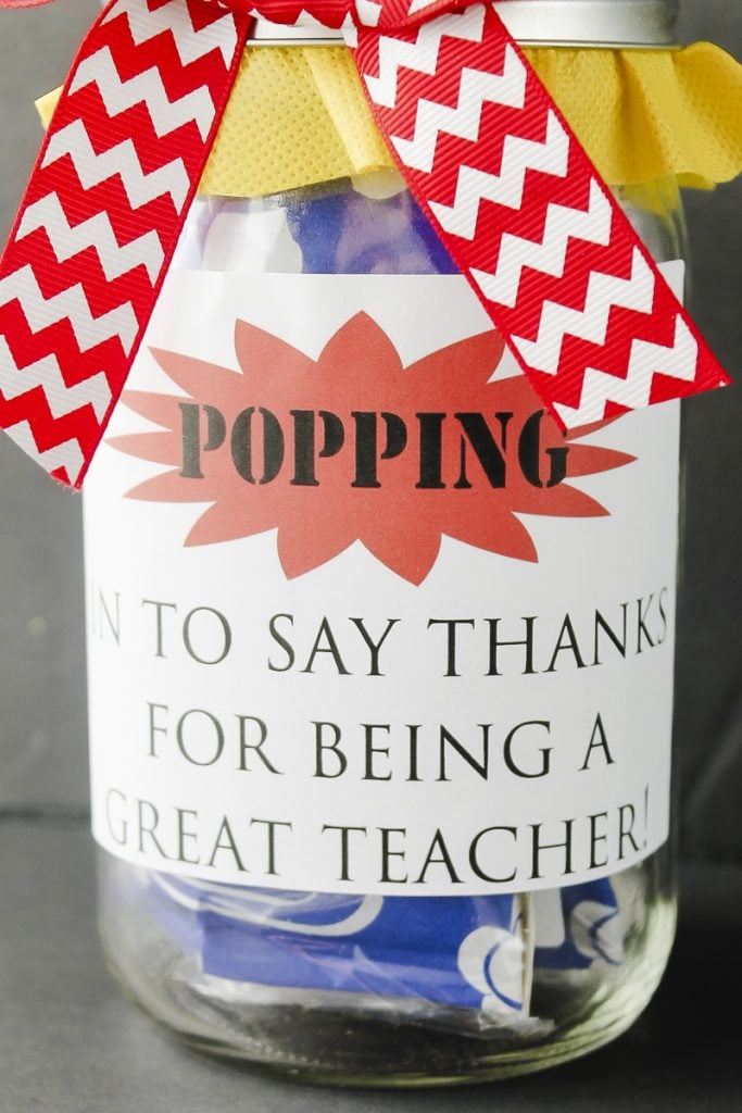 teacher gift in a mason jar