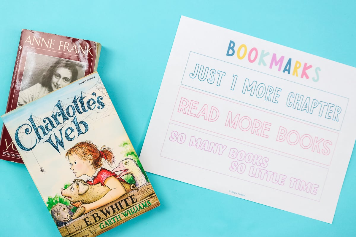 printable bookmarks with books