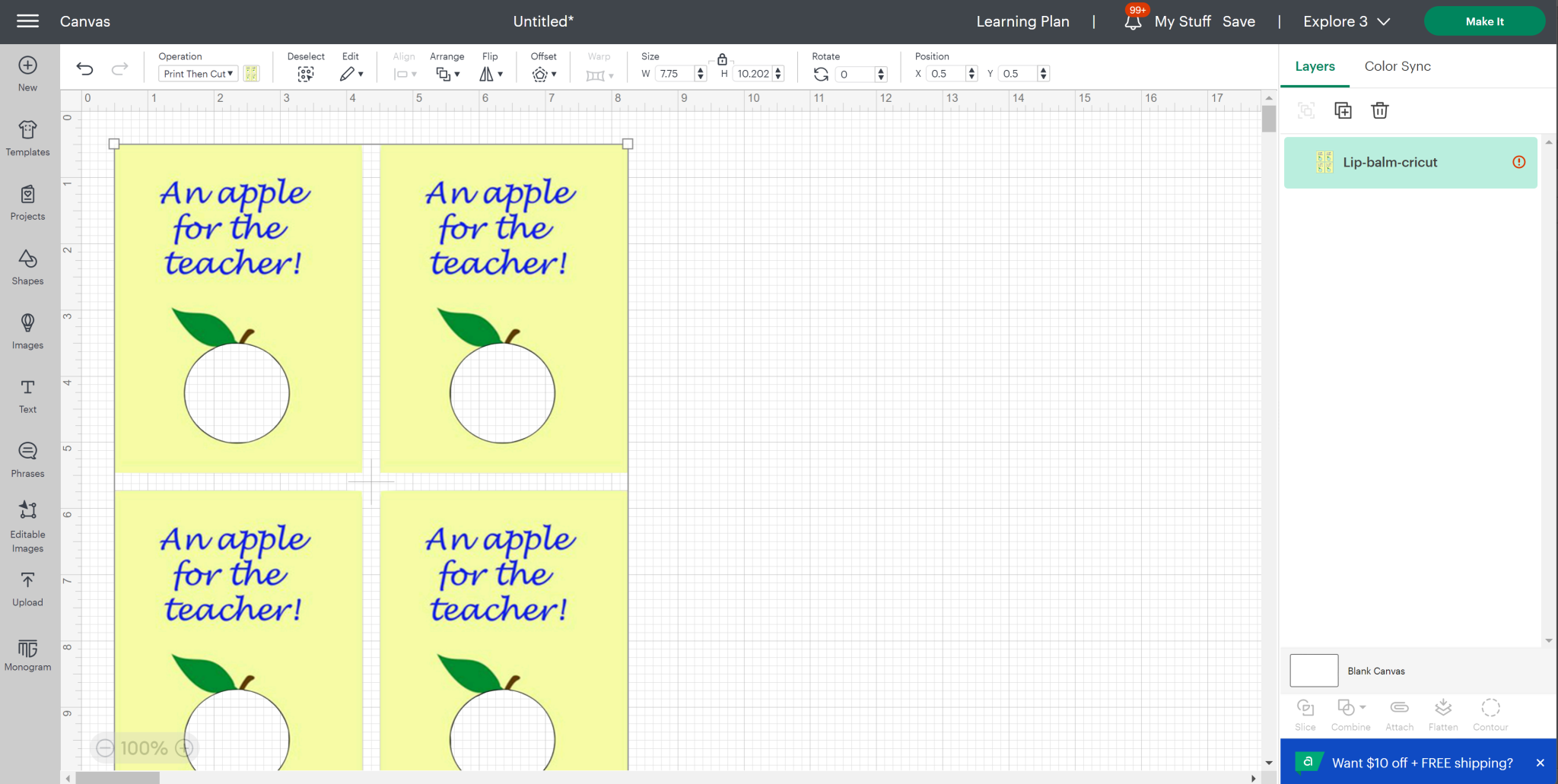 resize in cricut design space