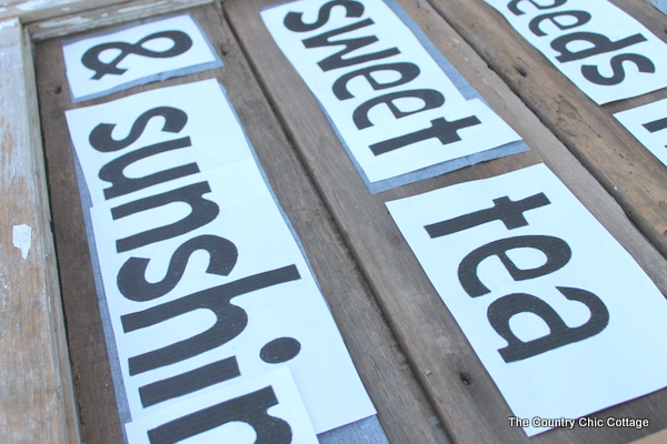 Rustic Sweet Tea Sign -- a great sign for outdoors and easy to make as well!