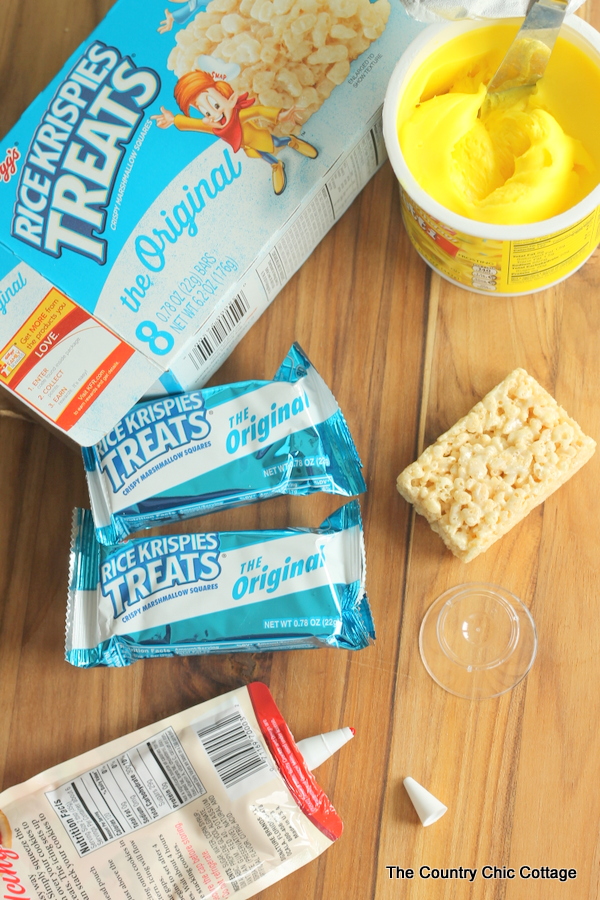 Fun softball treats made from packaged Rice Krispie treats!